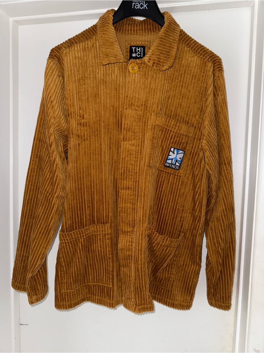 AFENDS Men's Corduroy Jacket in Mustard Brown- New with tags